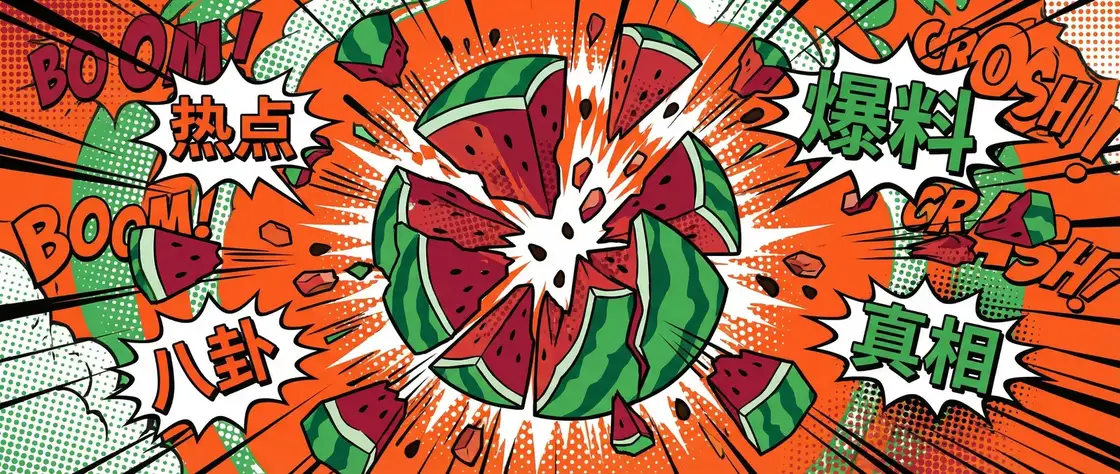 今日吃瓜 - 今日吃瓜与网友热议汇总 今日头瓜爆炸漫画横幅